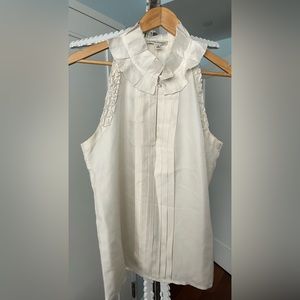 Silk Off White Banana Republic Top